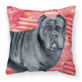 Cane Corso Love Stripes Fabric Decorative Pillow