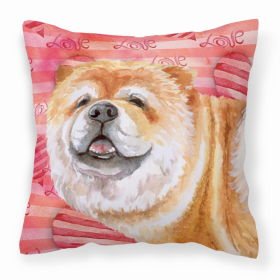 Chow Chow Love Stripes Fabric Decorative Pillow