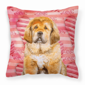 Mastiff - Tibetan Love Stripes Fabric Decorative Pillow