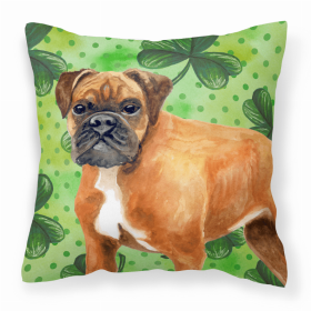 Boxer St Patrick's Fabric Decorative Pillow