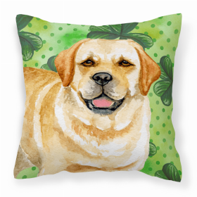 Golden Retriever St Patrick's Fabric Decorative Pillow