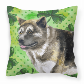 American Akita St Patrick's Fabric Decorative Pillow