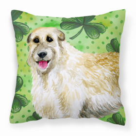 Irish Wolfhound St Patrick's Fabric Decorative Pillow