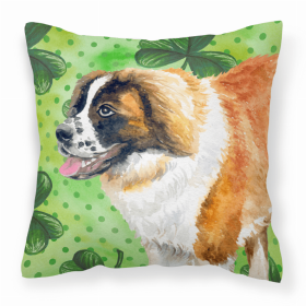 Saint Bernard St Patrick's Fabric Decorative Pillow