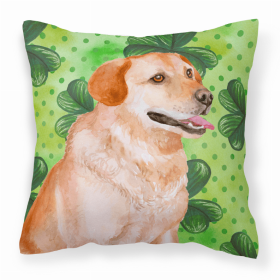 Labrador Retriever St Patrick's Fabric Decorative Pillow