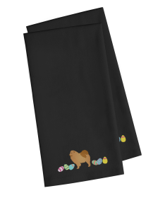 Chow Chow Easter Dog Design Embroidered Kitchen Towel Set of 2