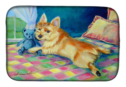 Norwich Terrier Art Dish Drying Mat