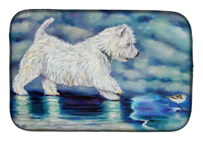 West Highland White Terrier/Westie Art Dish Drying Mat