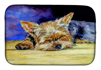 Yorkie Art Dish Drying Mat