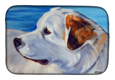 Great Pyrenees Style #1 Art Dish Drying Mat