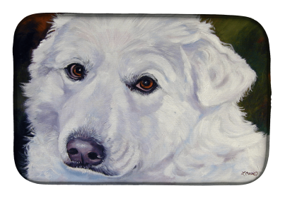 Great Pyrenees Style #2 Art Dish Drying Mat