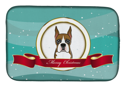 Boxer 1 Holiday  Dish Drying Mat