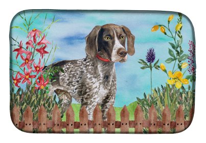 German Shorthaired Pointer Spring Dish Drying Mat