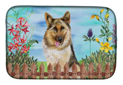 German Shepherd Spring Dish Drying Mat