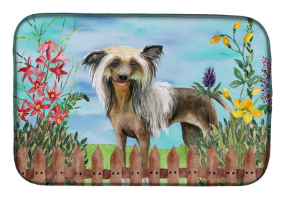 Chinese Crested Spring Dish Drying Mat