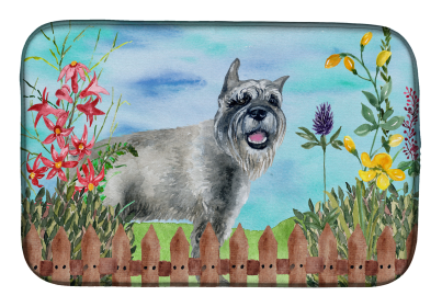 Schnauzer Spring Dish Drying Mat