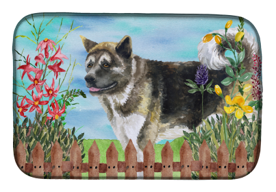 American Akita Spring Dish Drying Mat