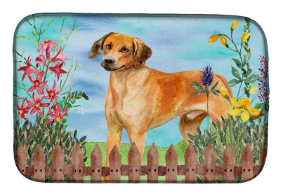 Rhodesian Ridgeback Spring Dish Drying Mat