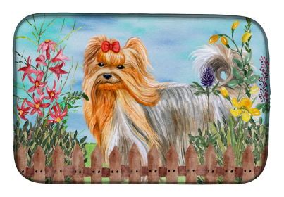 Yorkshire Terrier Spring Dish Drying Mat