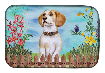 Beagle Spring Dish Drying Mat