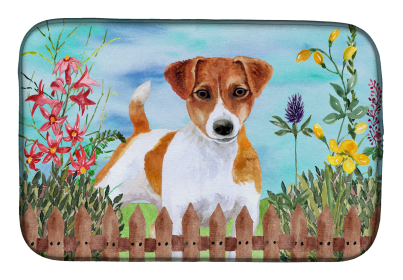 Jack Russell Terrier Spring Dish Drying Mat