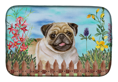 Pug Spring Dish Drying Mat