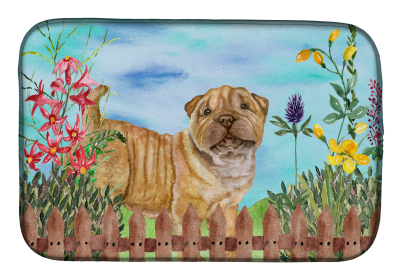 Shar Pei - Puppy Spring Dish Drying Mat