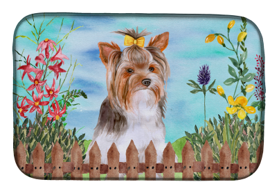 Yorkshire Terrier #2 Spring Dish Drying Mat