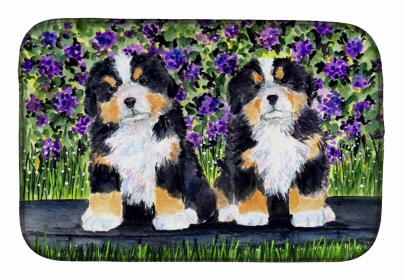 Bernese Mountain Dog 1 Art Dish Drying Mat