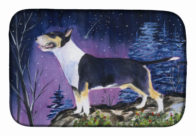 Bull Terrier Art Dish Drying Mat