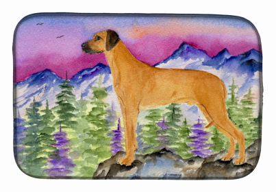 Rhodesian Ridgeback Art Dish Drying Mat