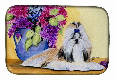 Shih Tzu 2 Art Dish Drying Mat