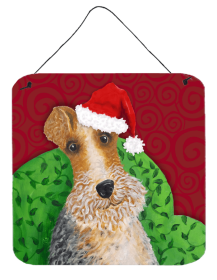 Fox Terrier - Wire Christmas Wall or Door Hanging Prints