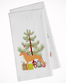 Pharaoh Hound Christmas Tree White Kitchen Towel Set of 2