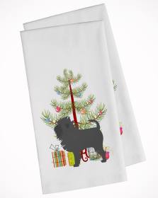 Affenpinscher Christmas Tree White Kitchen Towel Set of 2