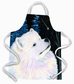 Samoyed Starry Night Apron