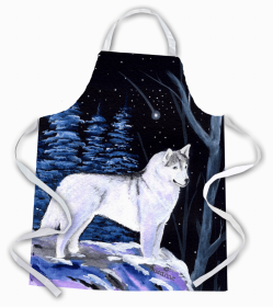 Siberian Husky Starry Night Apron