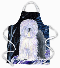 Old English Sheepdog 1 Starry Night Apron