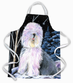 Old English Sheepdog 2 Starry Night Apron