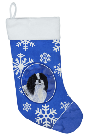 Japanese Chin Holiday Dog Christmas Stocking