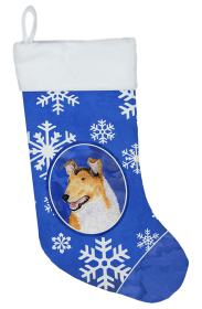 Collie #3 Holiday Dog Christmas Stocking