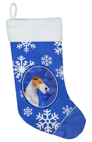 Fox Terrier Style #3 Holiday Dog Christmas Stocking