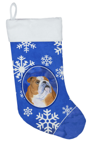 English Bulldog #4 Holiday Dog Christmas Stocking