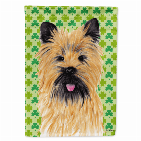 Cairn Terrier #2 St. Patrick's Day Shamrock Portrait Flag Garden Size