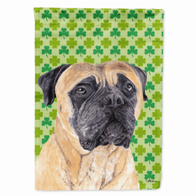 Mastiff St. Patrick's Day Shamrock Portrait Flag Garden Size