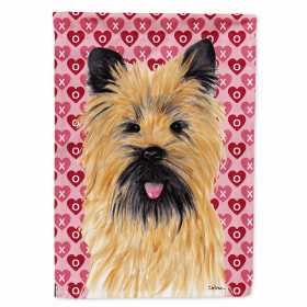 Cairn Terrier #2 Hearts Love and Valentine's Day Portrait Flag Garden Size