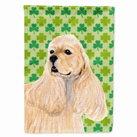 Cocker Spaniel #5 St. Patrick's Day Shamrock Portrait Flag Garden Size