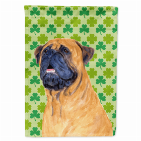 Mastiff #2 St. Patrick's Day Shamrock Portrait Flag Garden Size