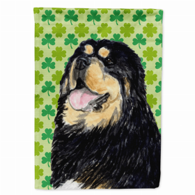 Mastiff - Tibetan St. Patrick's Day Shamrock Portrait Flag Garden Size