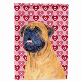 Mastiff #3 Hearts Love and Valentine's Day Portrait Flag Garden Size